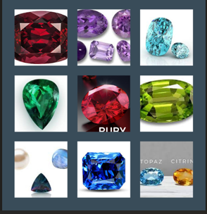 Birthstone Guide  by Months with History Meaning